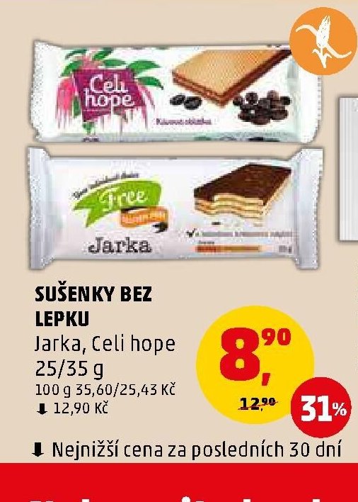 SUŠENKY BEZ LEPKU Jarka, Celi hope 25/35 g