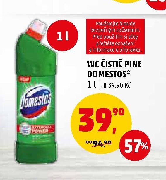 WC ČISTIČ PINE DOMESTOS