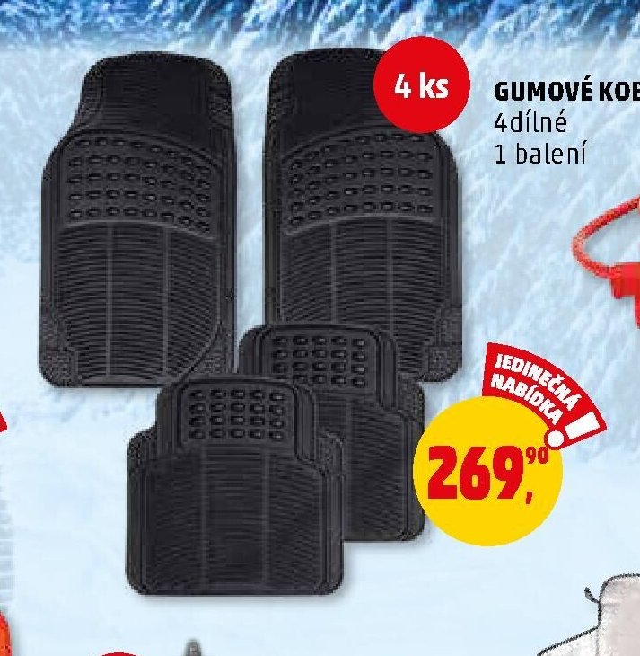 GUMOVÉ KOBERCE 4dílné