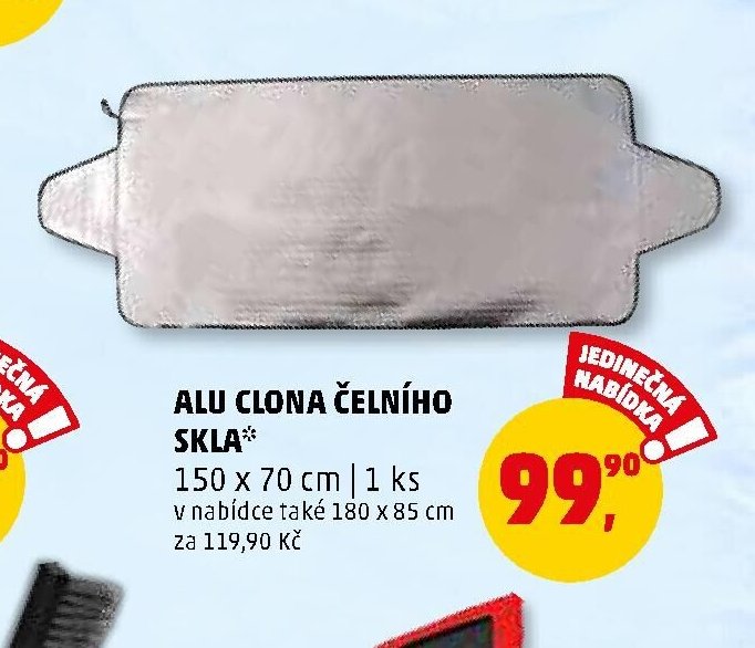 ALU CLONA ČELNÍHO SKLA 150 x 70 cm