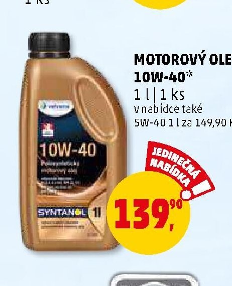 MOTOROVÝ OLEJ 10W-40 1 l