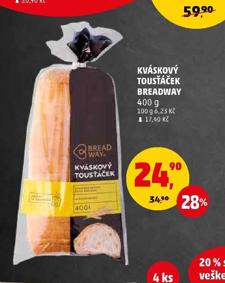 KVÁSKOVÝ TOUŠTÁČEK BREADWAY 400 g