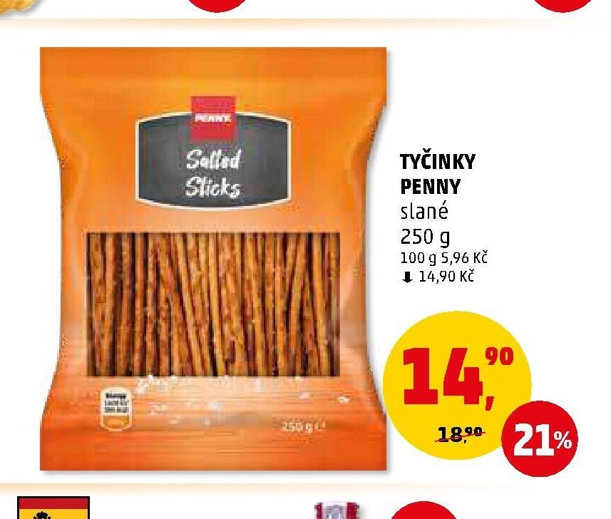 TYČINKY PENNY slané 250 g