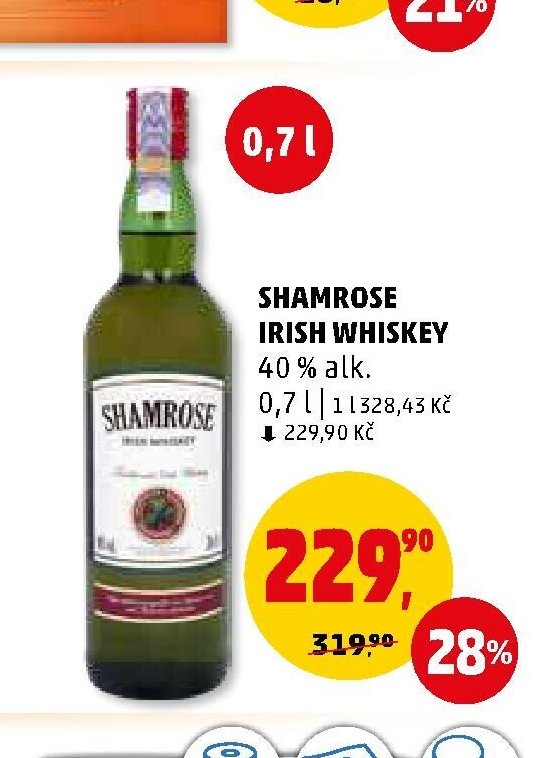 SHAMROSE IRISH WHISKEY 0,7 l