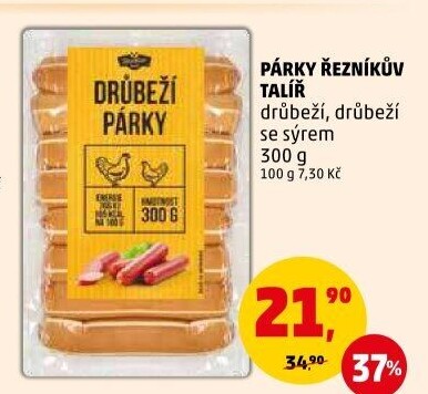 Párky drůbeží Řezníkův Talíř