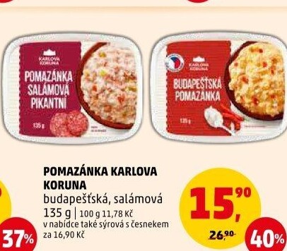 Pomazánka budapešťská Karlova Koruna
