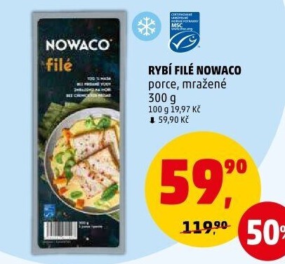 Rybí filé mražené Nowaco