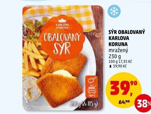 Sýr obalovaný mražený Karlova Koruna