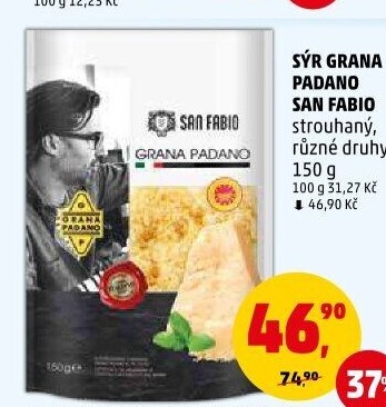 Sýr strouhaný Grana Padano San Fabio