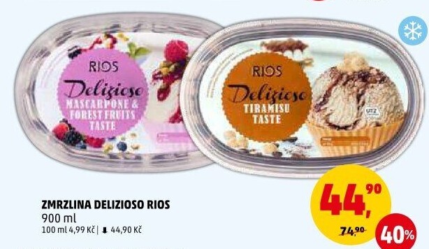 Zmrzlina ve vaničce Delizioso Rios