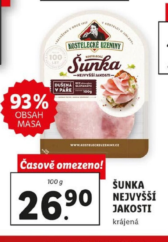 Kostelecké uzeniny Šunka nejvyšší jakosti