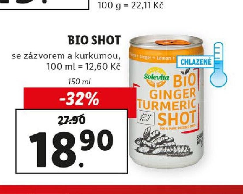 Bio Shot se zázvorem a kurkumou
