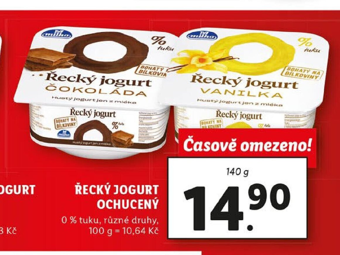Řecký jogurt ochucený (čokoláda/vanilka)