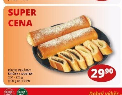 RŮZNÉ PEKÁRNY ŠPIČKY + DUETKY