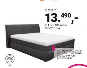 Postel, cca 180/200 cm