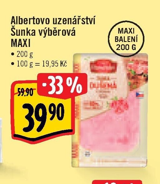 Albertovo uzenářství Šunka výběrová MAXI