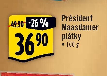 Président Maasdamer plátky