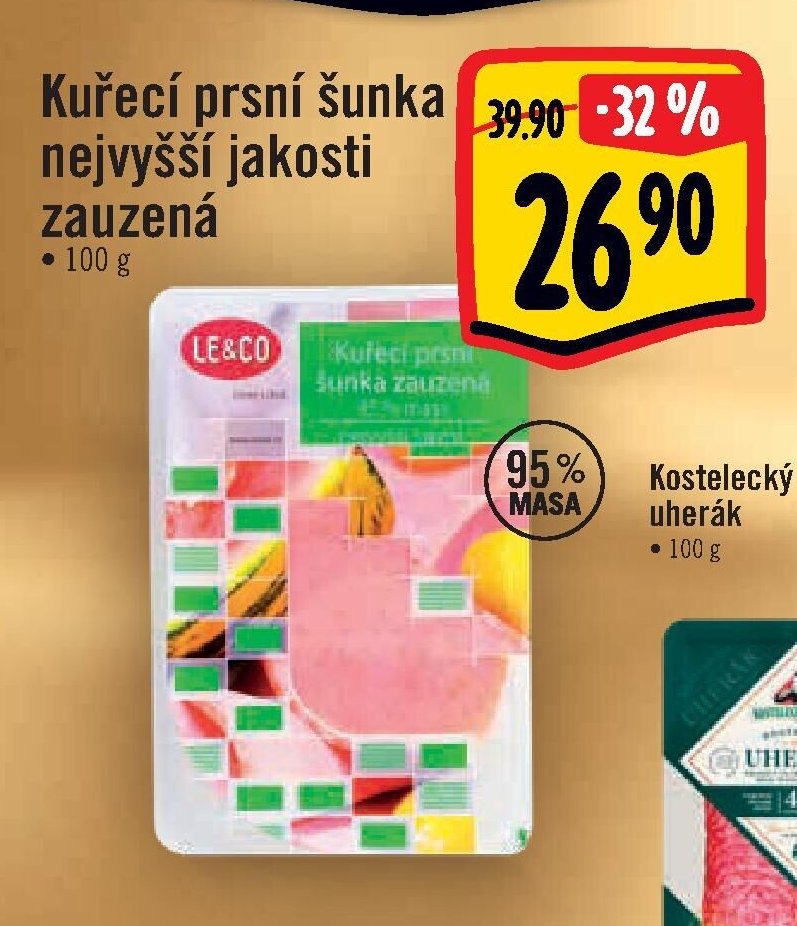 Kuřecí prsní šunka nejvyšší jakosti zauzená