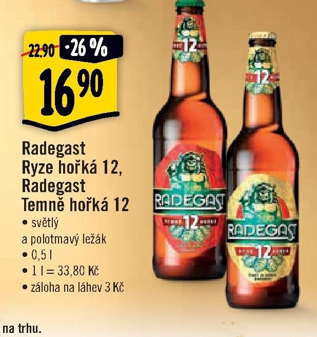 Radegast Ryze hořká 12, Radegast Temně hořká 12