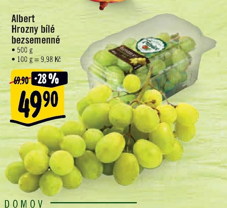 Albert Hrozny bílé bezsemenné