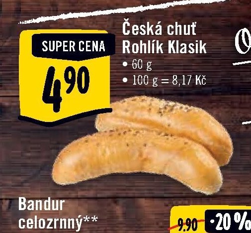 Česká chuť Rohlík Klasik