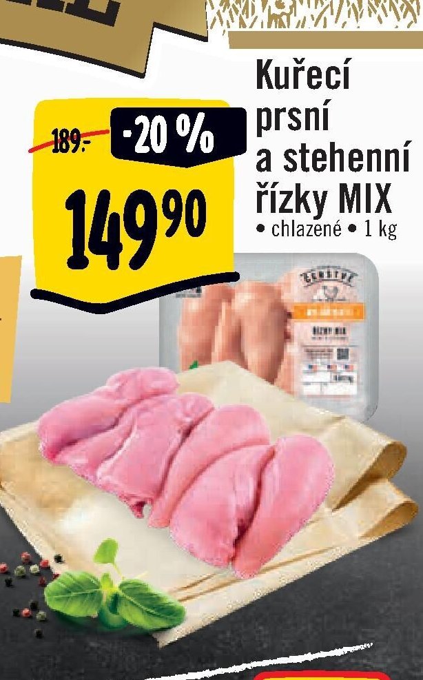 Kuřecí prsní a stehenní řízky MIX