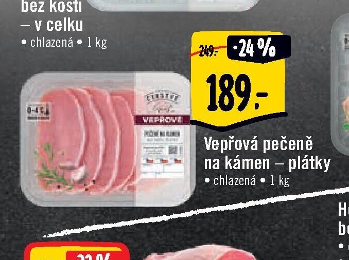 Vepřová pečeně na kámen – plátky