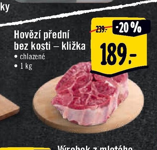 Hovězí přední bez kosti – kližka