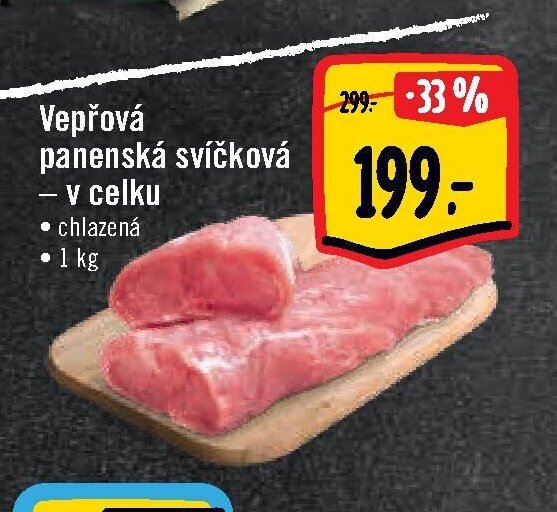 Vepřová panenská svíčková – v celku