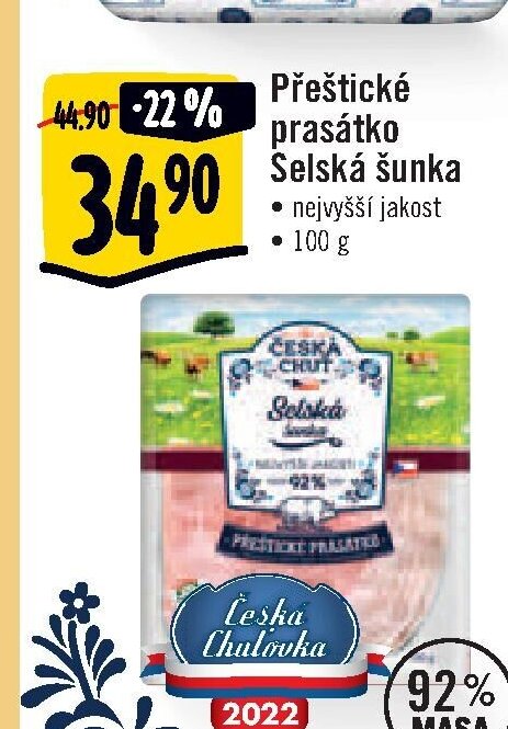 Přeštické prasátko Selská šunka