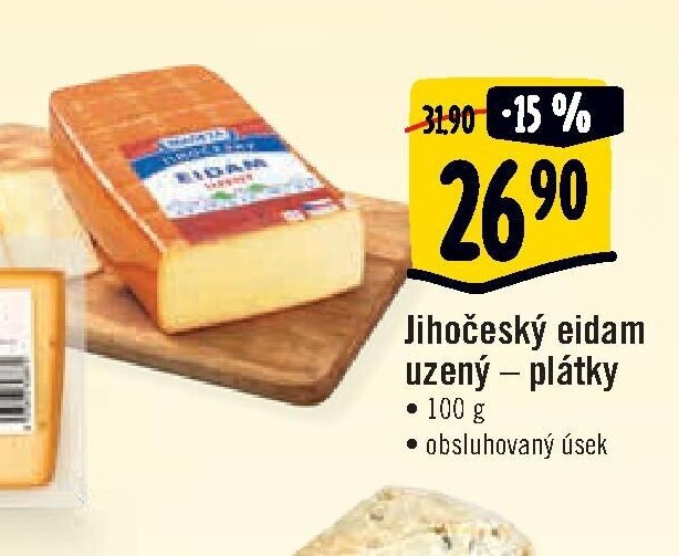 Jihočeský eidam uzený – plátky