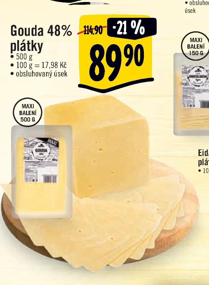 Gouda 48% plátky