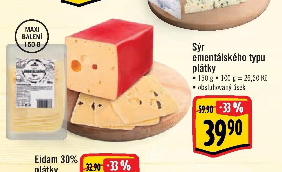 Sýr ementálského typu plátky