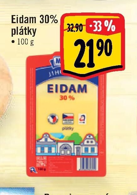 Eidam 30% plátky