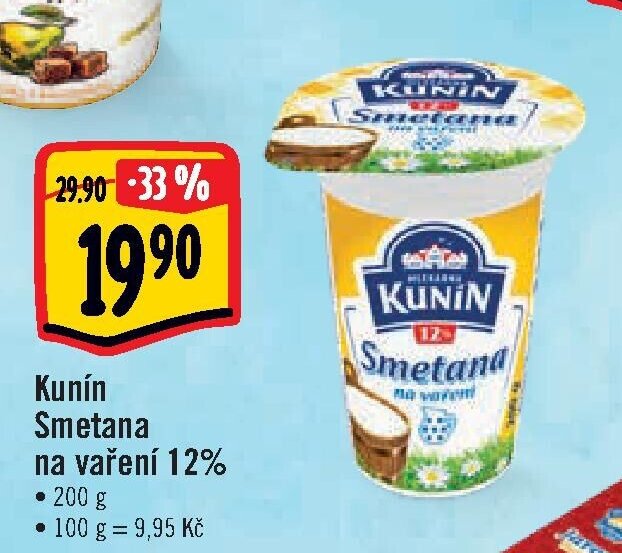 Kunín Smetana na vaření 12%