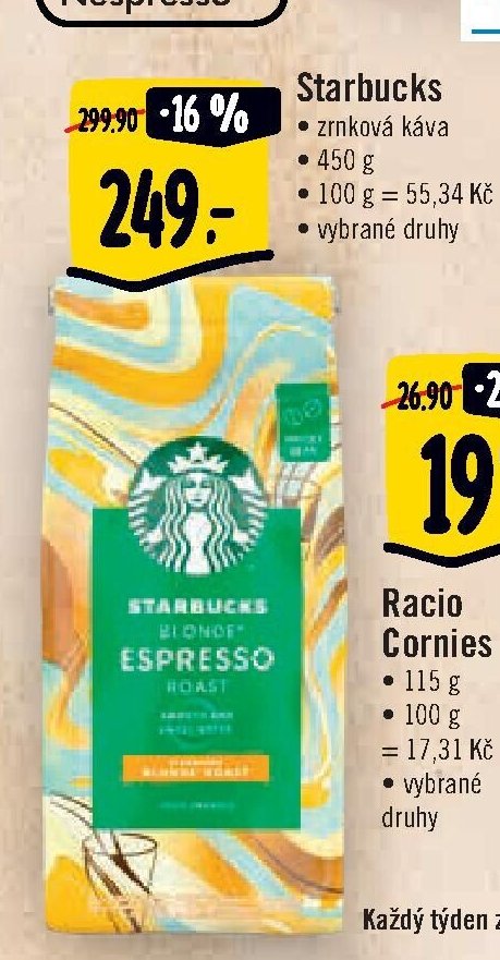 Starbucks zrnková káva