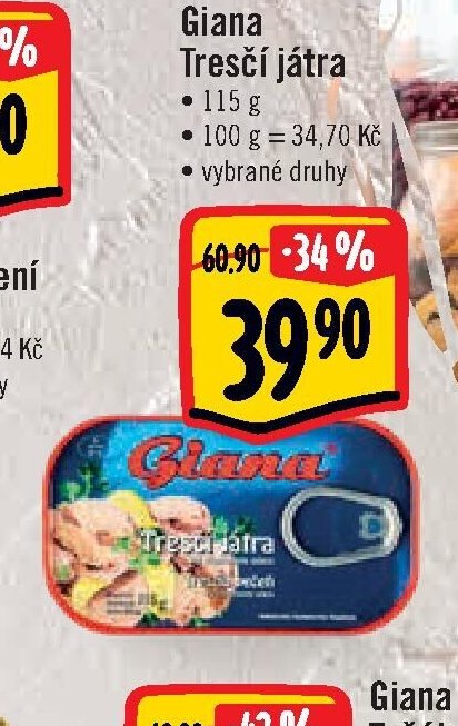 Giana Tresčí játra