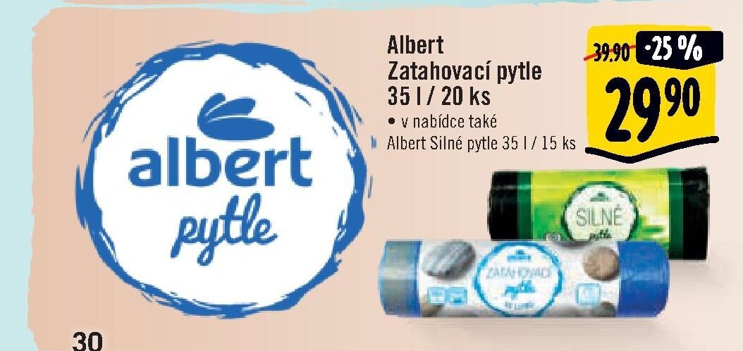 Albert Zatahovací pytle 35 l / 20 ks