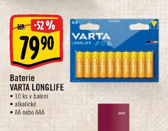 Baterie VARTA LONGLIFE