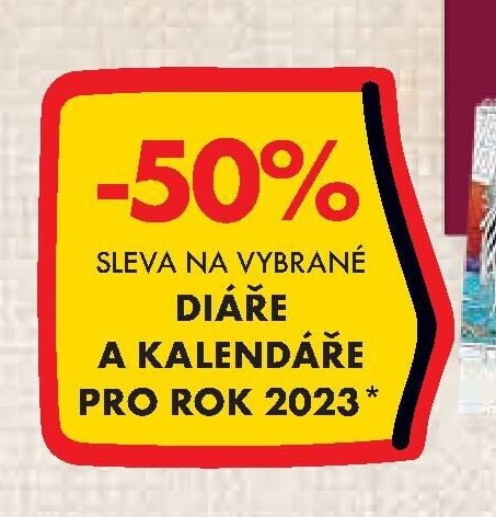 Sleva na vybrané diáře a kalendáře