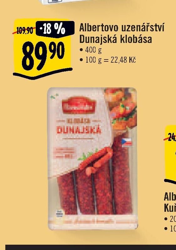 Albertovo uzenářství Dunajská klobása