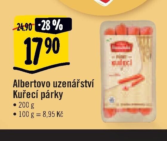Albertovo uzenářství Kuřecí párky