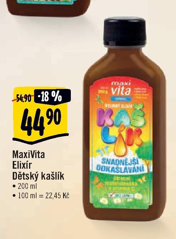 MaxiVita Elixír Dětský kašlík