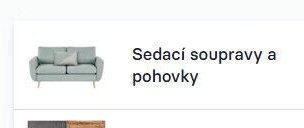 Sedací soupravy a pohovky