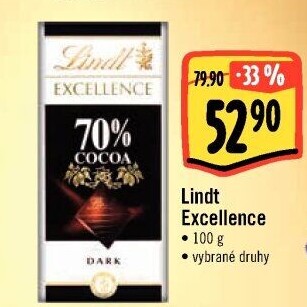 Čokoláda Excellence Lindt