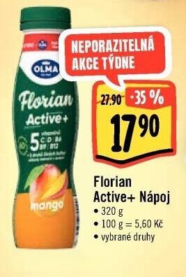 Jogurtový nápoj Florian Active+ Olma