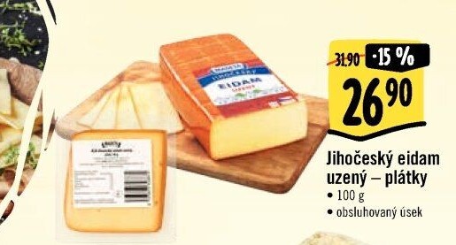 Sýr Eidam uzený 44% Jihočeský Madeta