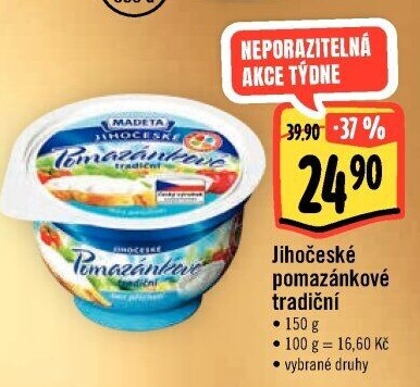 Tradiční pomazánkové Jihočeské Madeta