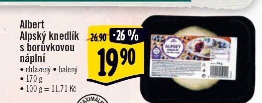 Alpský knedlík kynutý s náplní Albert