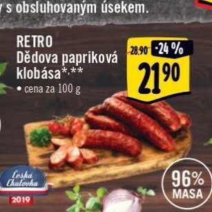 Dědova klobása papriková Albert Retro